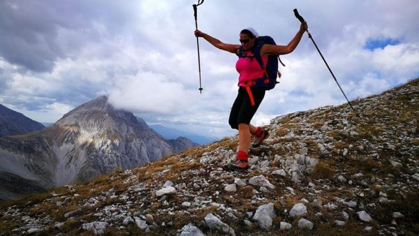 Francesca Ardizzola sul Corno Grande (Gran Sasso)