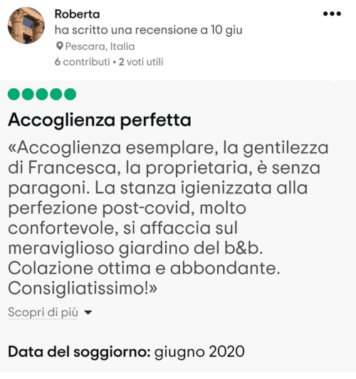 Recensione da TripAdvisor