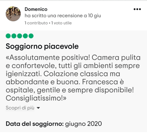 Recensione da TripAdvisor